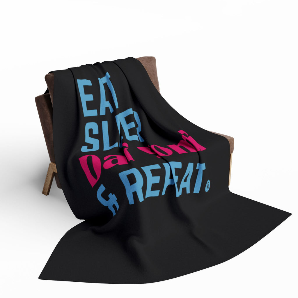 Eat, Sleep, Daf Yomi, & Repeat Fleece Blanket