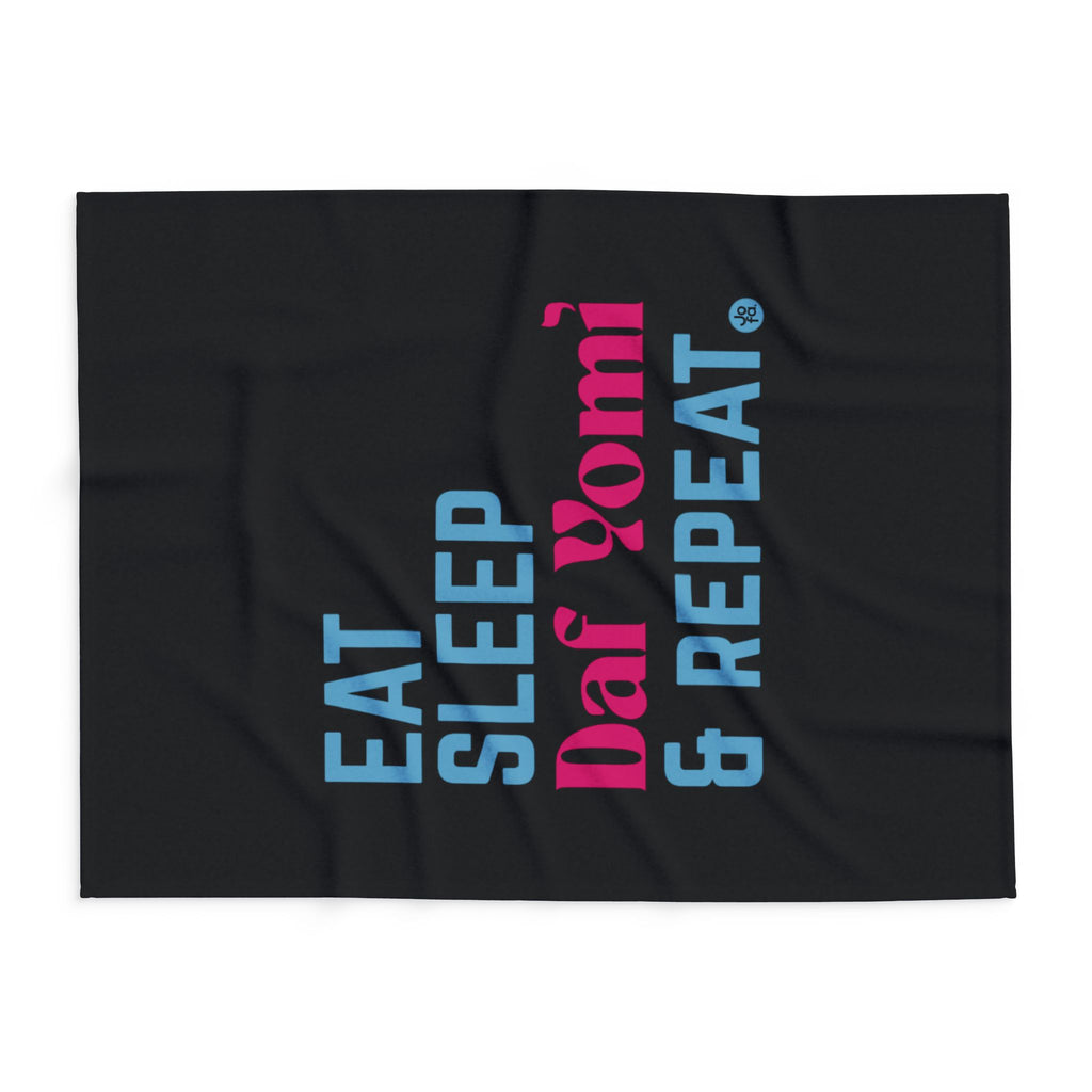 Eat, Sleep, Daf Yomi, & Repeat Fleece Blanket