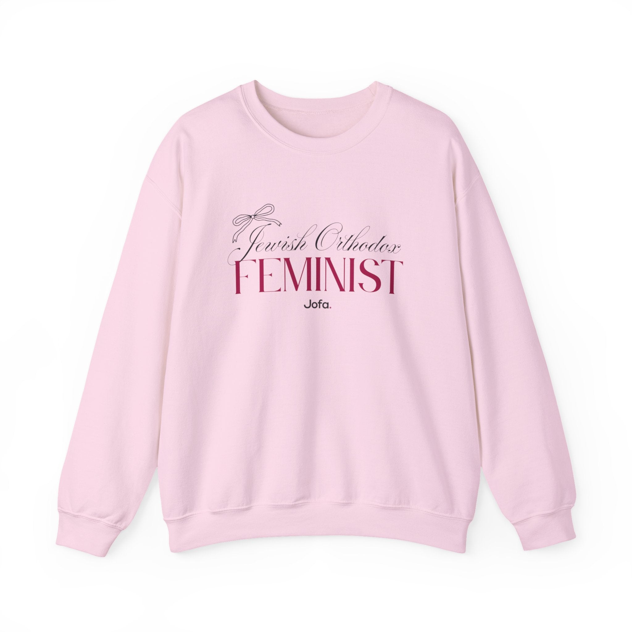 Pink Bow Jewish Orthodox Feminist Sweatshirt