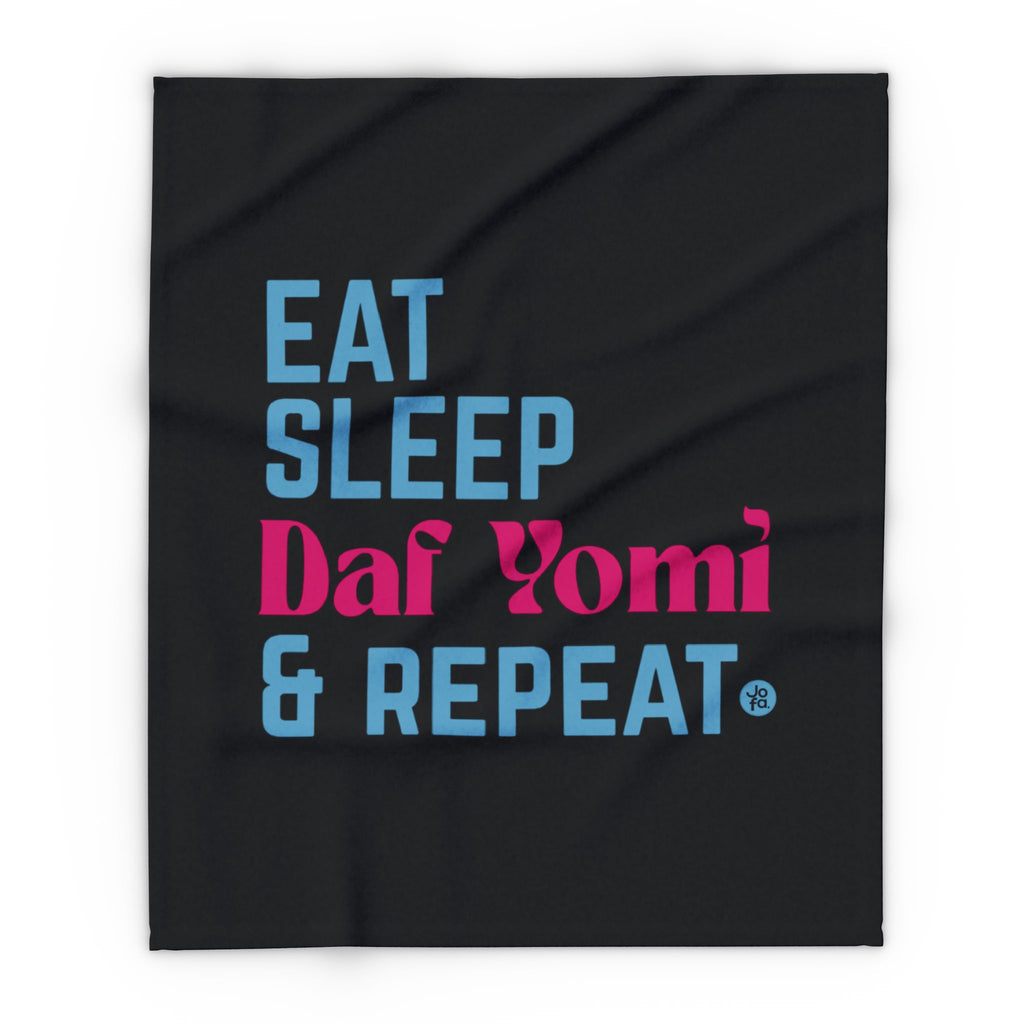 Eat, Sleep, Daf Yomi, & Repeat Fleece Blanket