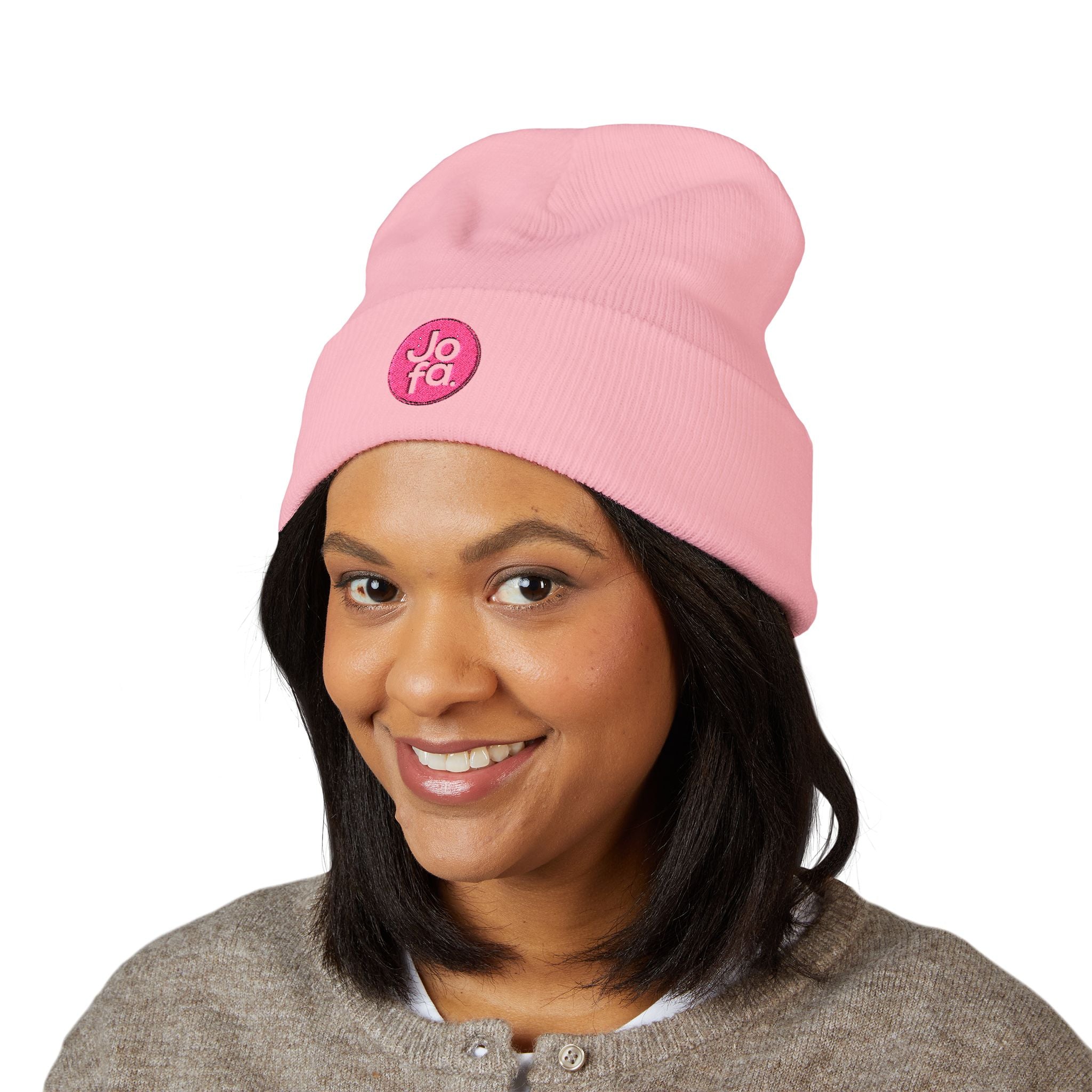 Jofa Classic Cuffed Beanie - PINK LOGO