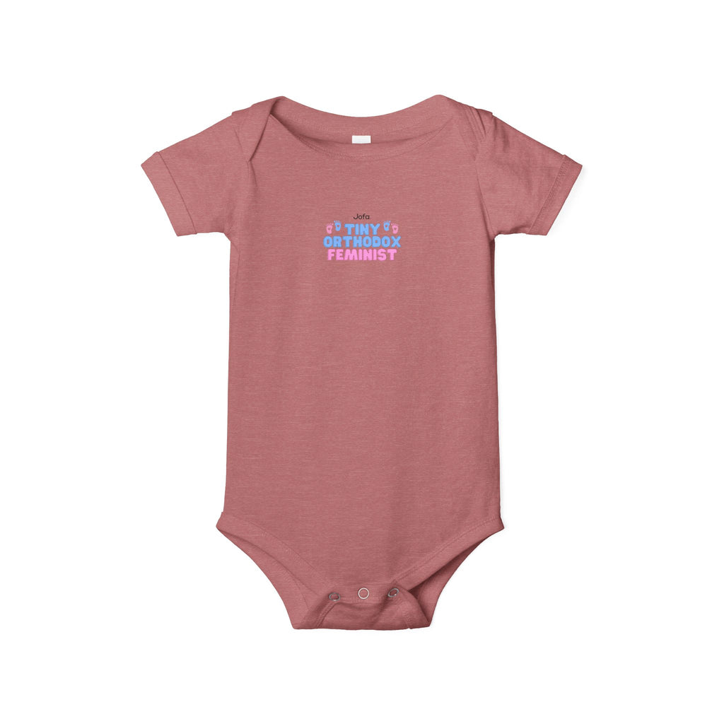 Tiny Orthodox Feminist Infant Onesie